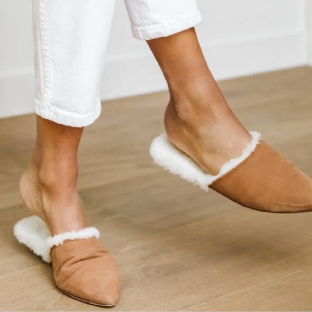Jenni Kayne Shearling Lined Mules - Women’s 38 (8)